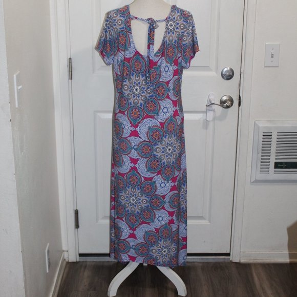 Chico’s MEDALLION CLUSTER-PRINT DRESS Women 1 US M/ 8 - Picture 10 of 12